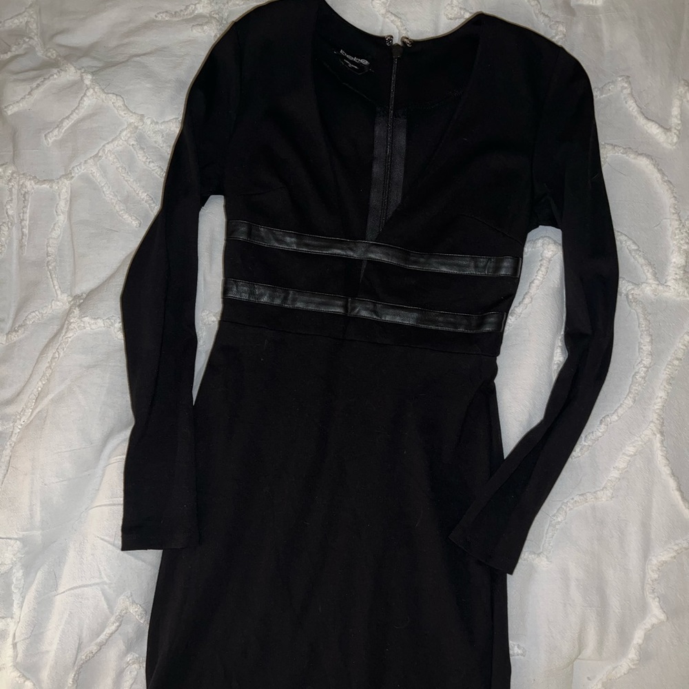 PU Banded Leather dress